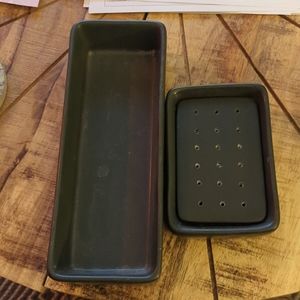 Bathroom tray & soap dish set by Martex